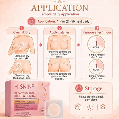💪Breast Firming & Fuller-Looking Curves HISKIN® — Advanced Nano-Microneedle Patch for Targeted Care