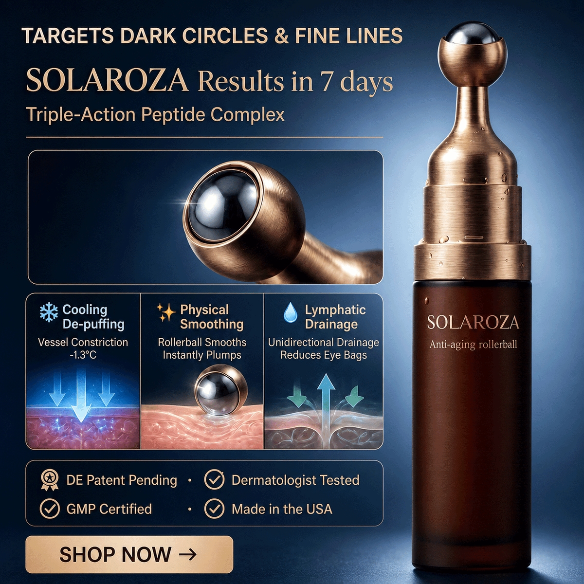 🔥New & Upgraded: Solaroza® 360° Ice-Cool Roller — Visibly reduces dark circles, puffiness, and fine lines in 7 days. Powered by Matrixyl 3000, Neuro-peptides, and Caffeine.