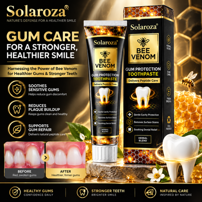 [🚀 𝐎𝐟𝐟𝐢𝐜𝐢𝐚𝐥 𝐒𝐭𝐨𝐫𝐞] Solaroza® 𝐁𝐞𝐞 𝐕𝐞𝐧𝐨𝐦 𝐆𝐮𝐦 𝐏𝐫𝐨𝐭𝐞𝐜𝐭𝐢𝐨𝐧 𝐓𝐨𝐨𝐭𝐡𝐩𝐚𝐬𝐭𝐞 — 𝐏𝐞𝐩𝐭𝐢𝐝𝐞 & 𝐇𝐞𝐫𝐛𝐚𝐥 𝐁𝐥𝐞𝐧𝐝 𝐭𝐨 𝐒𝐨𝐨𝐭𝐡𝐞 𝐒𝐞𝐧𝐬𝐢𝐭𝐢𝐯𝐞 𝐆𝐮𝐦𝐬, 𝐑𝐞𝐝𝐮𝐜𝐞 𝐏𝐥𝐚𝐪𝐮𝐞 & 𝐒𝐭𝐚𝐢𝐧𝐬, 𝐒𝐮𝐩𝐩𝐨𝐫𝐭𝐬 𝐆𝐮𝐦 𝐑𝐞𝐩𝐚𝐢𝐫 — 𝐅𝐫𝐞𝐬𝐡𝐞𝐫 𝐁𝐫𝐞𝐚𝐭𝐡 & 𝐒𝐭𝐫𝐨𝐧𝐠𝐞𝐫 𝐓𝐞𝐞𝐭𝐡