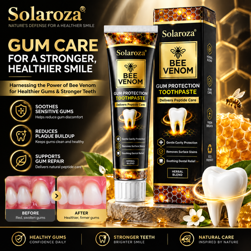[🚀 𝐎𝐟𝐟𝐢𝐜𝐢𝐚𝐥 𝐒𝐭𝐨𝐫𝐞] Solaroza® 𝐁𝐞𝐞 𝐕𝐞𝐧𝐨𝐦 𝐆𝐮𝐦 𝐏𝐫𝐨𝐭𝐞𝐜𝐭𝐢𝐨𝐧 𝐓𝐨𝐨𝐭𝐡𝐩𝐚𝐬𝐭𝐞 — 𝐏𝐞𝐩𝐭𝐢𝐝𝐞 & 𝐇𝐞𝐫𝐛𝐚𝐥 𝐁𝐥𝐞𝐧𝐝 𝐭𝐨 𝐒𝐨𝐨𝐭𝐡𝐞 𝐒𝐞𝐧𝐬𝐢𝐭𝐢𝐯𝐞 𝐆𝐮𝐦𝐬, 𝐑𝐞𝐝𝐮𝐜𝐞 𝐏𝐥𝐚𝐪𝐮𝐞 & 𝐒𝐭𝐚𝐢𝐧𝐬, 𝐒𝐮𝐩𝐩𝐨𝐫𝐭𝐬 𝐆𝐮𝐦 𝐑𝐞𝐩𝐚𝐢𝐫 — 𝐅𝐫𝐞𝐬𝐡𝐞𝐫 𝐁𝐫𝐞𝐚𝐭𝐡 & 𝐒𝐭𝐫𝐨𝐧𝐠𝐞𝐫 𝐓𝐞𝐞𝐭𝐡
