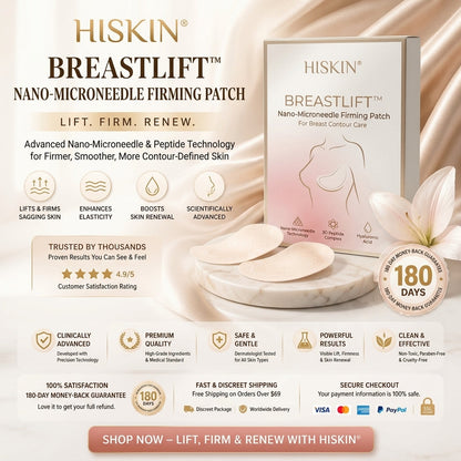 ❤️ Breast Firming👩‍⚕️ & Fuller-Looking Curves HISKIN® — Advanced Nano-Microneedle Patch for Targeted Care -1